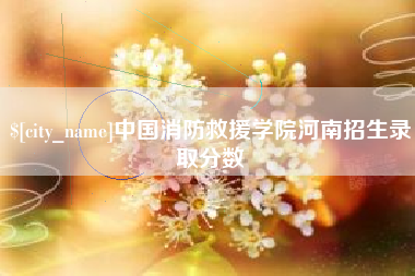 琼海中国消防救援学院河南招生录取分数
