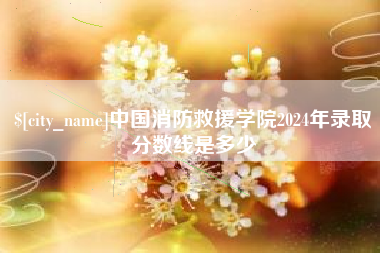 琼海中国消防救援学院2024年录取分数线是多少