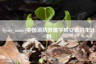 琼海中国消防救援学院安徽招生计划