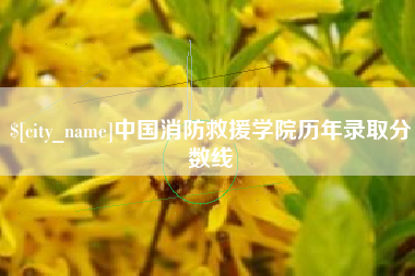 琼海中国消防救援学院历年录取分数线