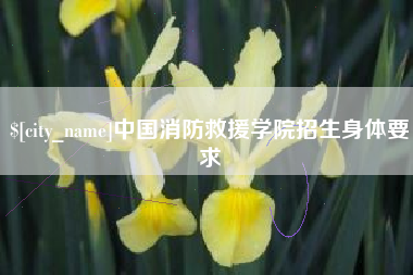 琼海中国消防救援学院招生身体要求