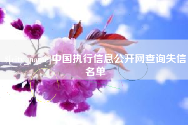 琼海中国执行信息公开网查询失信名单