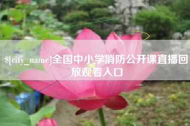 琼海全国中小学消防公开课直播回放观看入口