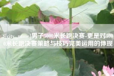 琼海男子5000米长跑决赛-更是对5000米长跑决赛策略与技巧完美运用的体现