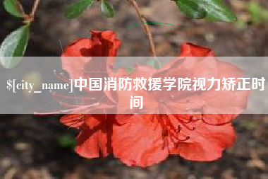 琼海中国消防救援学院视力矫正时间