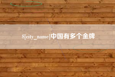 琼海中国有多个金牌