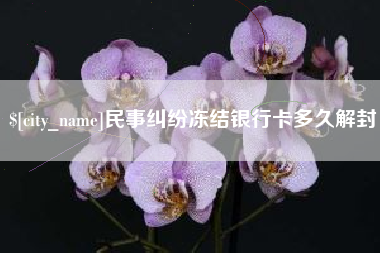 琼海民事纠纷冻结银行卡多久解封