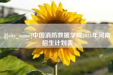 琼海中国消防救援学院2021年河南招生计划表