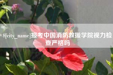 琼海报考中国消防救援学院视力检查严格吗