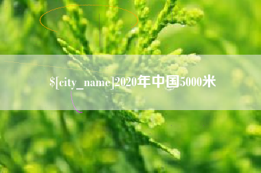 琼海2020年中国5000米