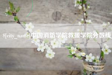 琼海中国消防学院救援学院分数线
